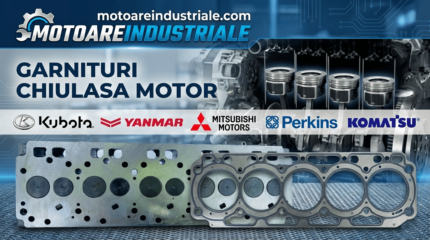 Garnitură chiulasă motor metalică (chiuloasă) cu cote de reparație pentru utilaje Kubota, Yanmar și Perkins - garniturachiulasamotor.ro